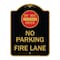 Signmission Designer Series-Do Not Enter No Parking Fire Lane With Graphic, 24" x 18", BG-1824-9981 A-DES-BG-1824-9981 - alternate 1